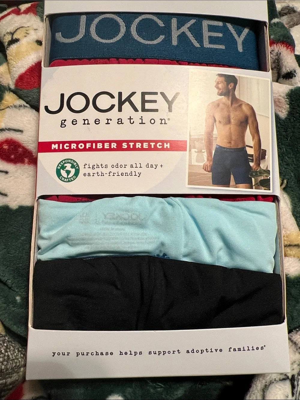 NWT JOCKEY 3pk active microfiber long-leg boxer briefs